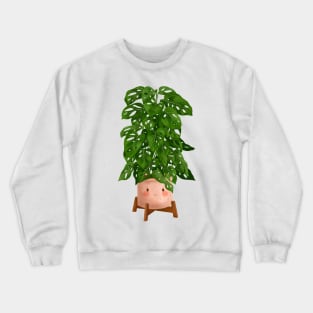 Cute monstera ilustration Crewneck Sweatshirt